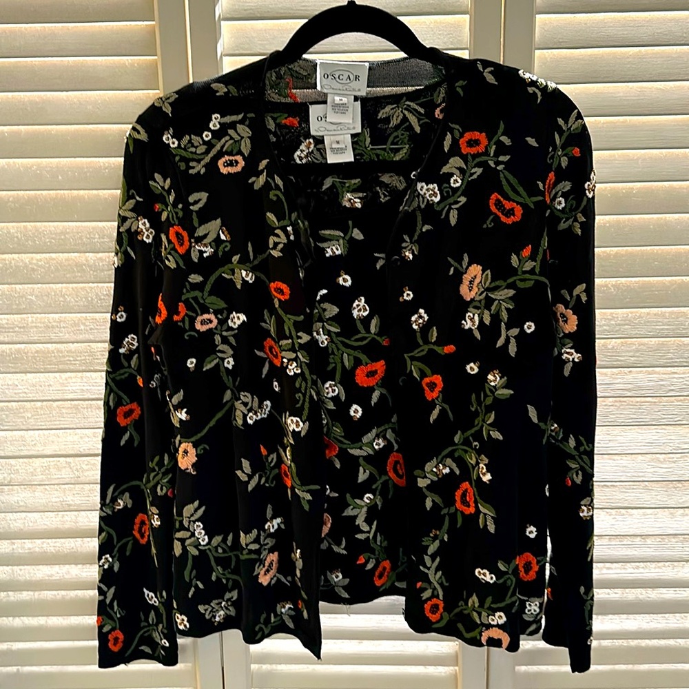 Oscar de la Renta cardigan set.
